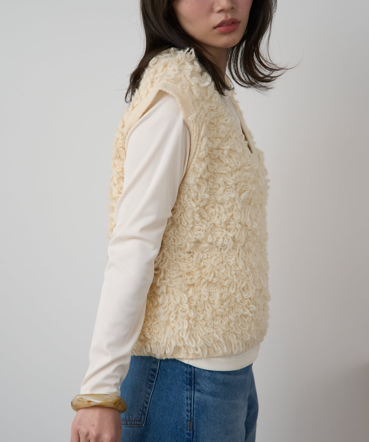 ループヤーンニットベスト