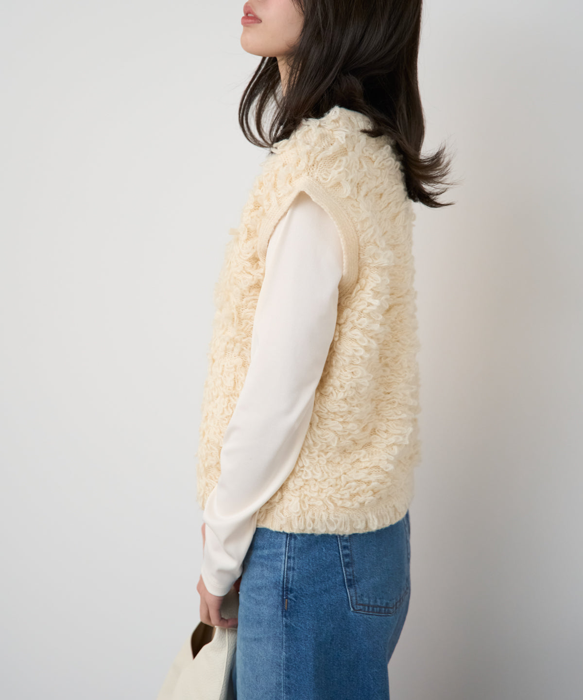 ループヤーンニットベスト