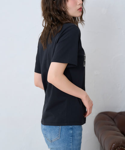 'THOUGHTS' ロゴ 半袖サイロTシャツ/コットンTシャツ