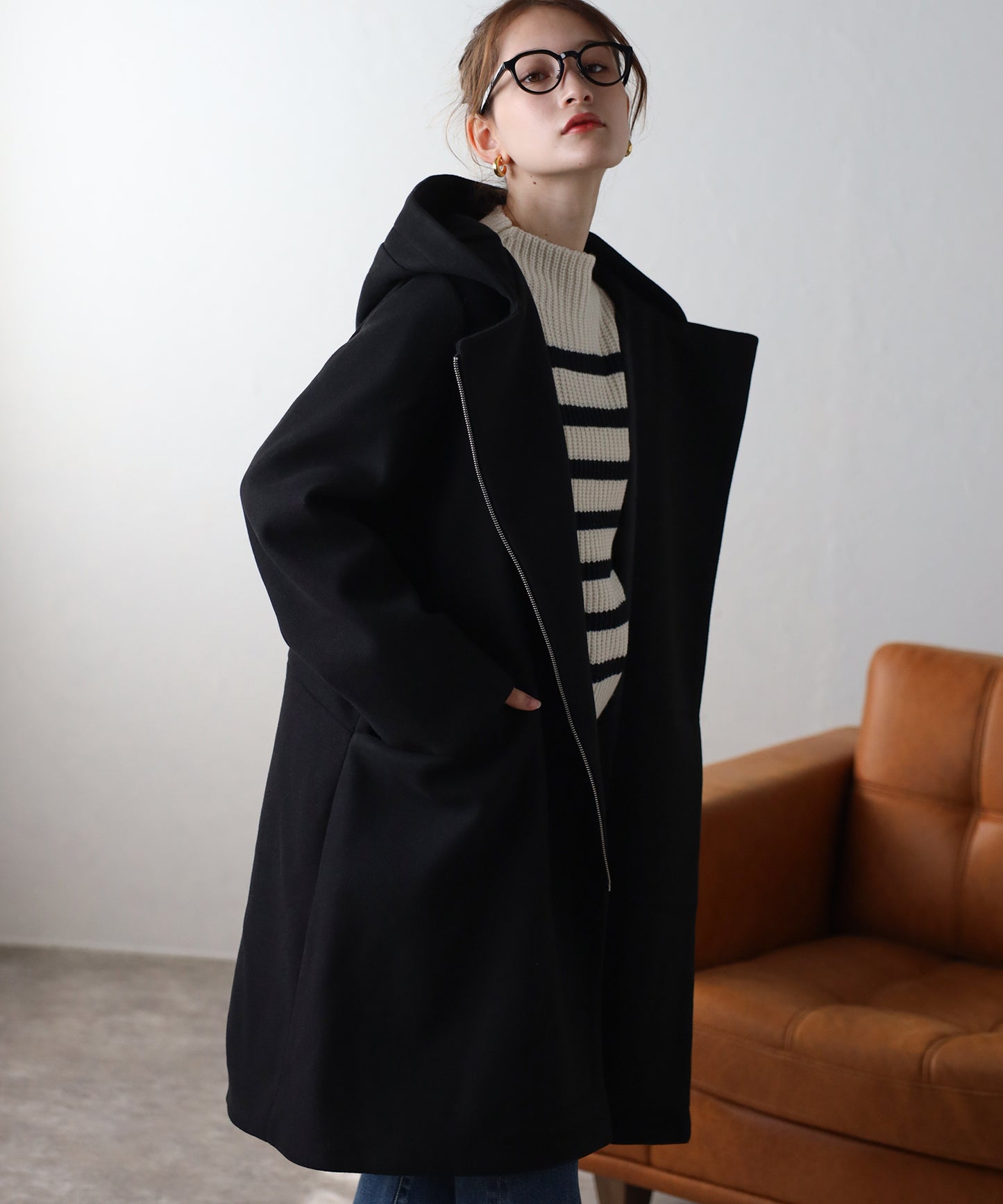 フード付ジップコート