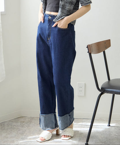 ロールアップデニムパンツ