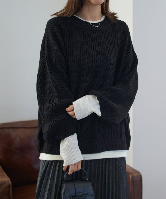 レイヤード風ニット