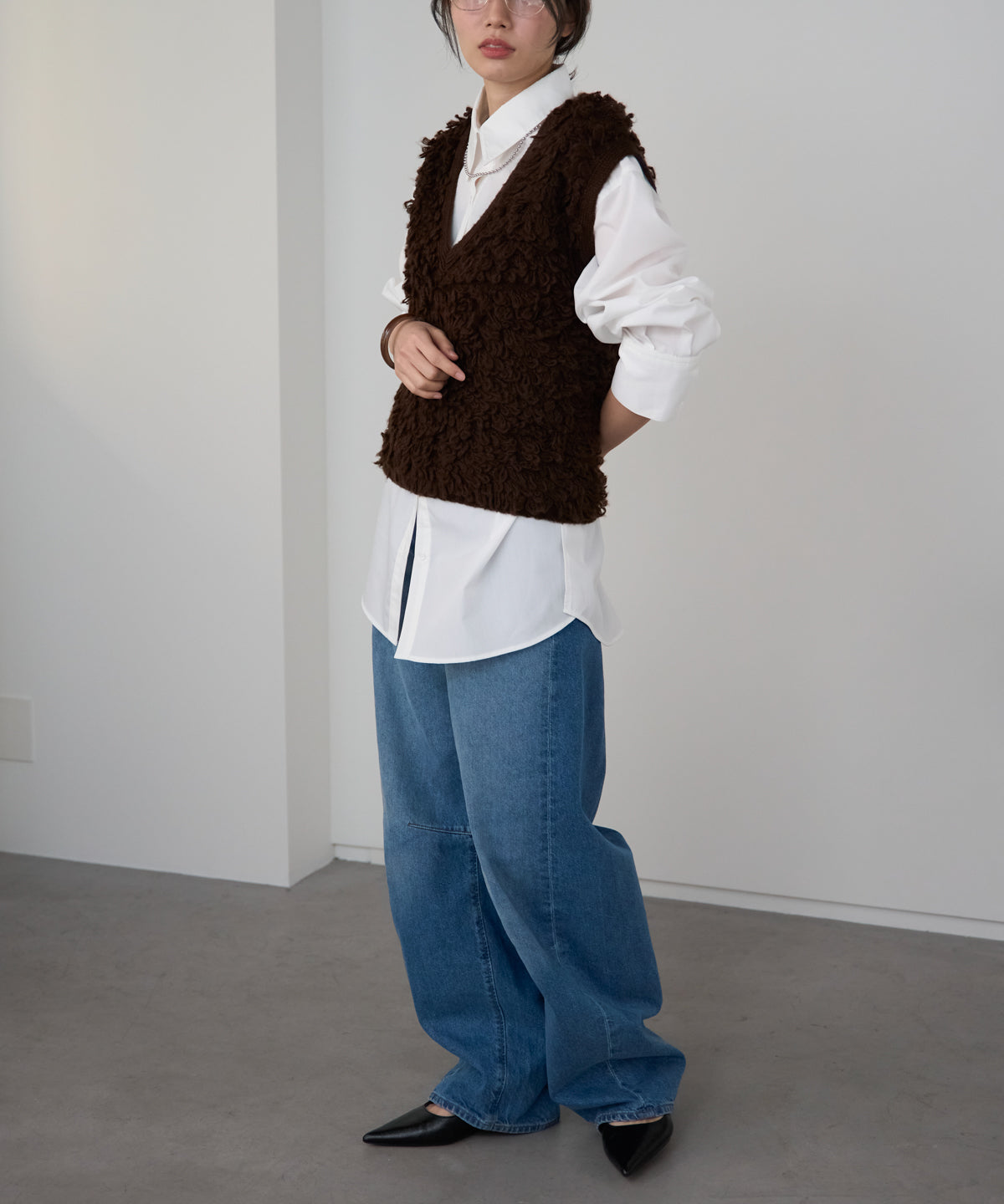 ループヤーンニットベスト