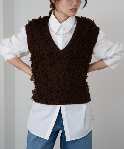 ループヤーンニットベスト