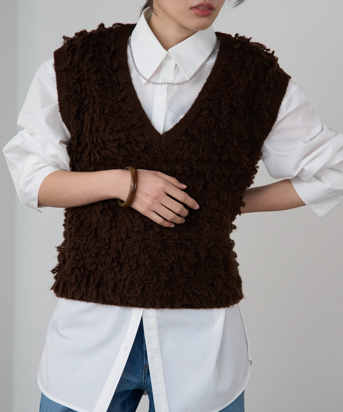 ループヤーンニットベスト