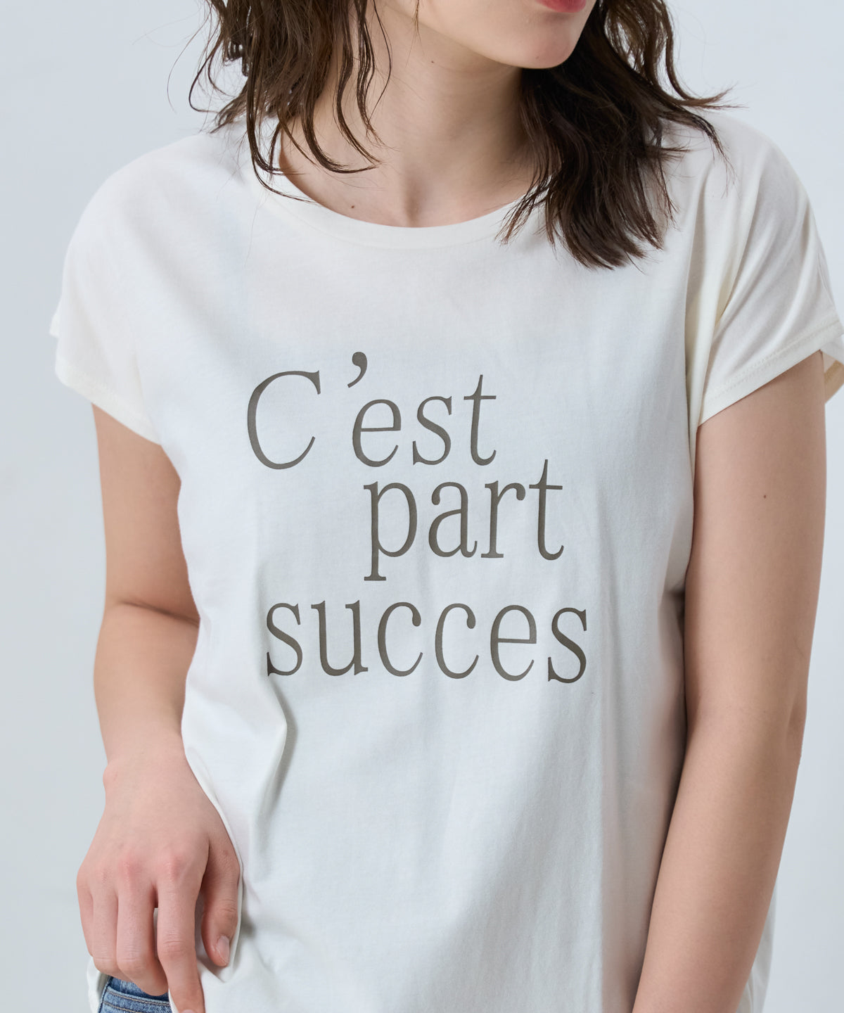 フロントロゴ フレンチスリーブTシャツ/サイロ コットンTシャツ