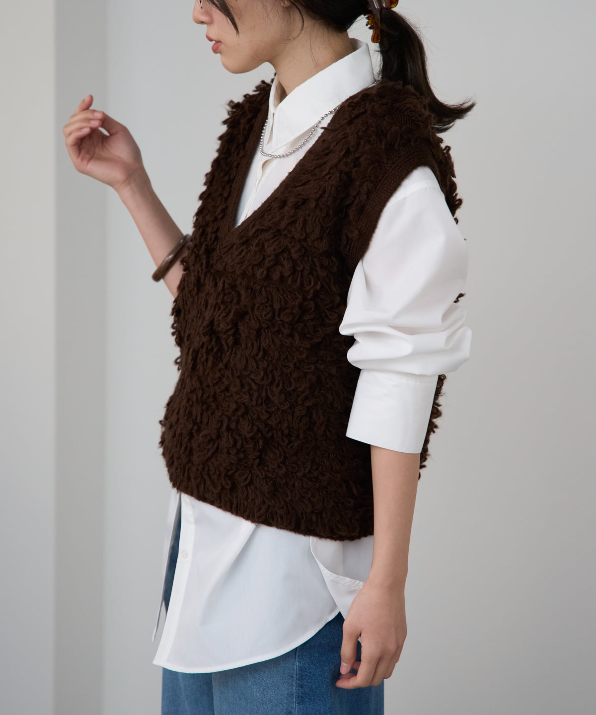 ループヤーンニットベスト