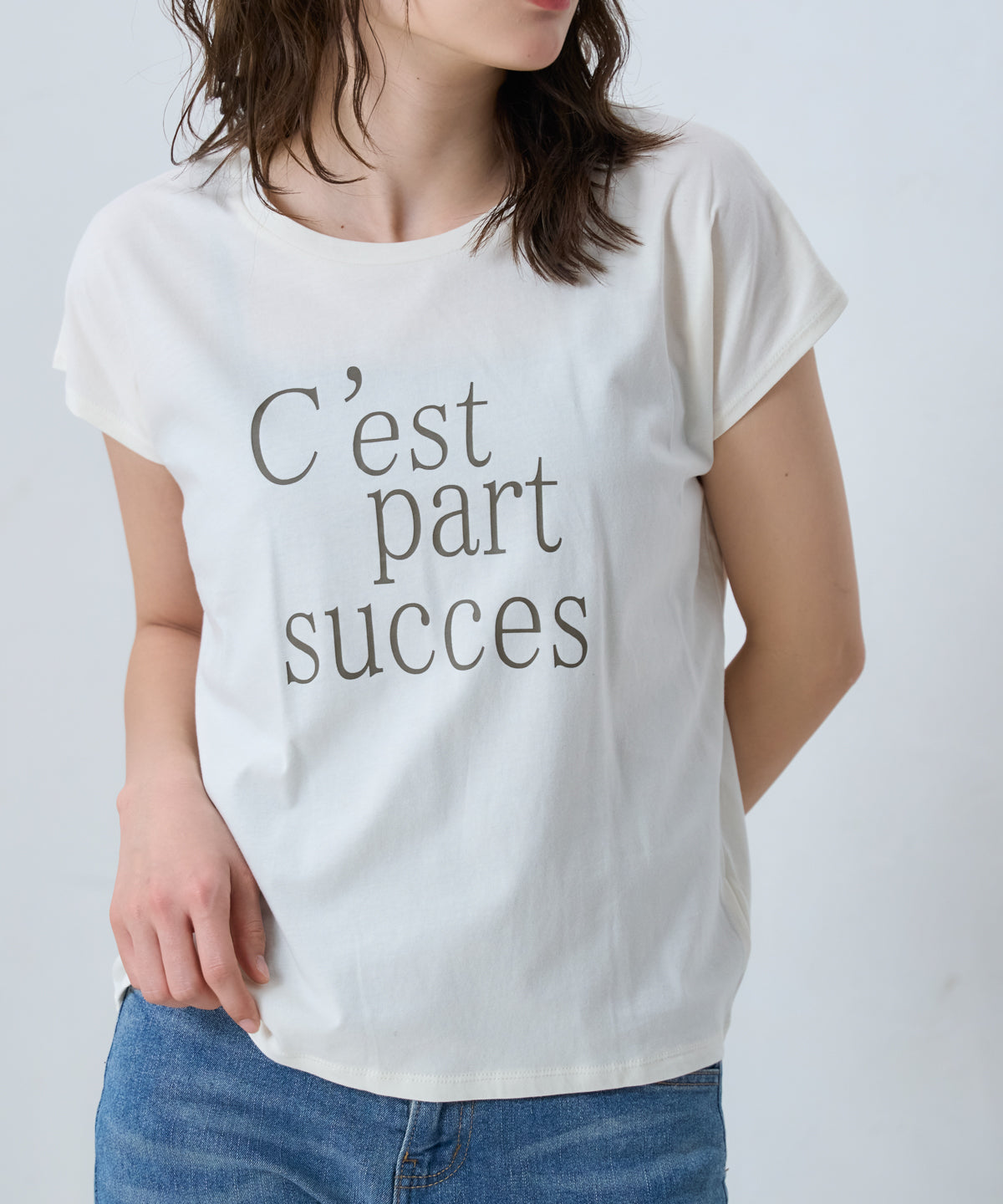 フロントロゴ フレンチスリーブTシャツ/サイロ コットンTシャツ