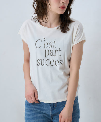 フロントロゴ フレンチスリーブTシャツ/サイロ コットンTシャツ