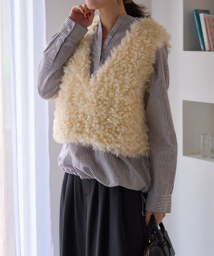 前後2way プードルボアベスト