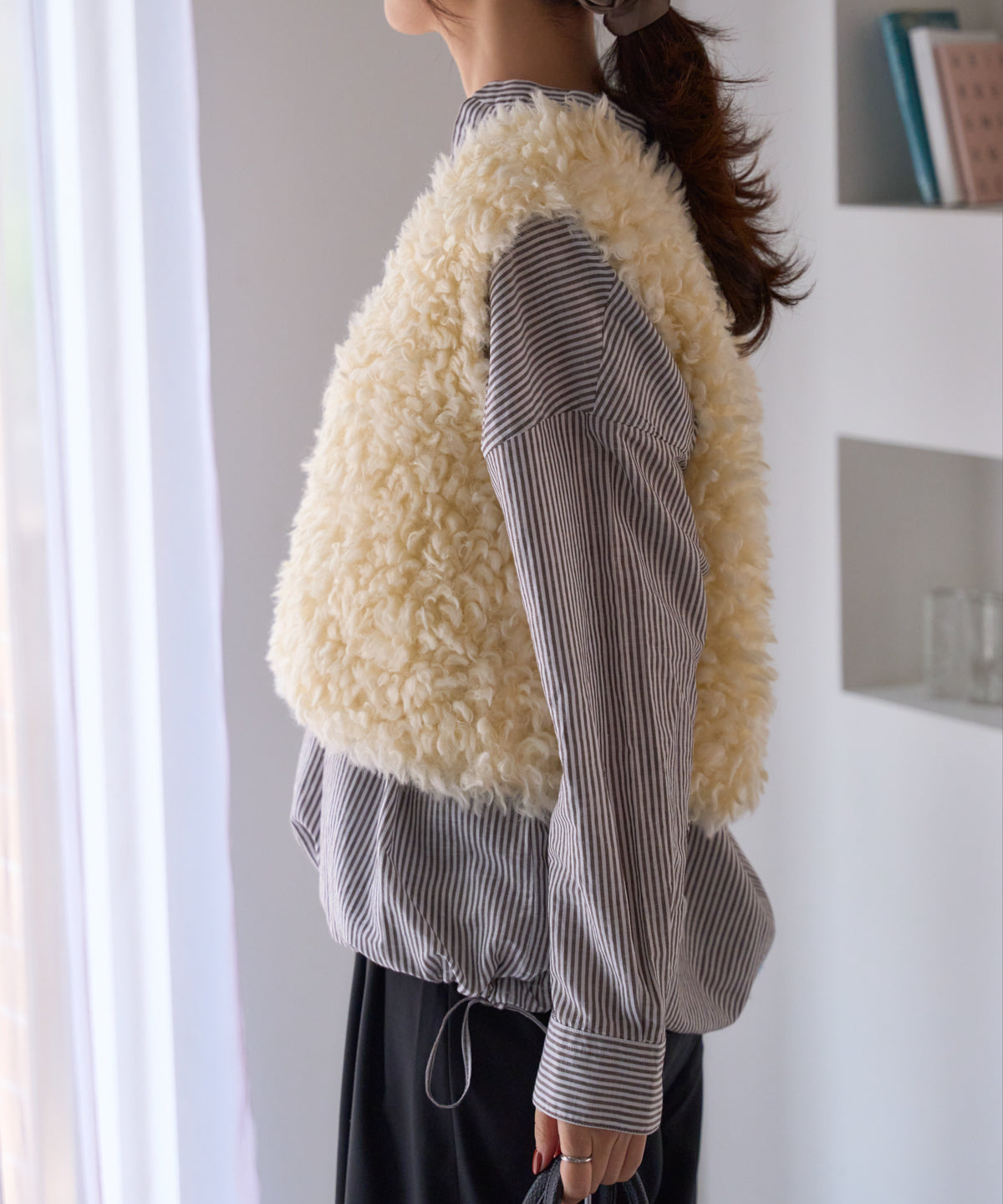 前後2way プードルボアベスト