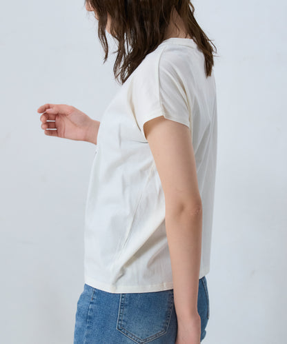 フロントロゴ フレンチスリーブTシャツ/サイロ コットンTシャツ