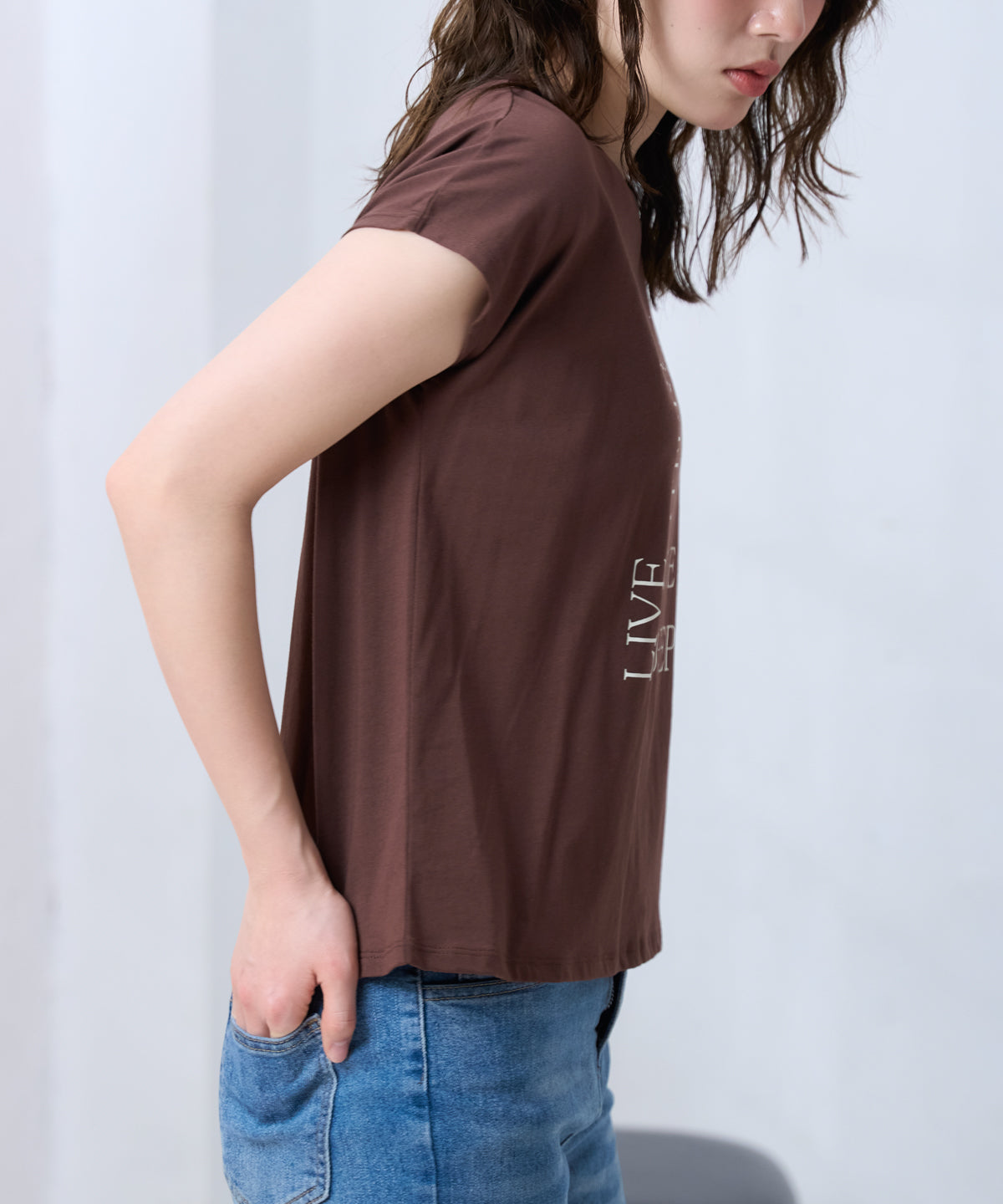 スクエアロゴ フレンチスリーブTシャツ/サイロ コットンTシャツ