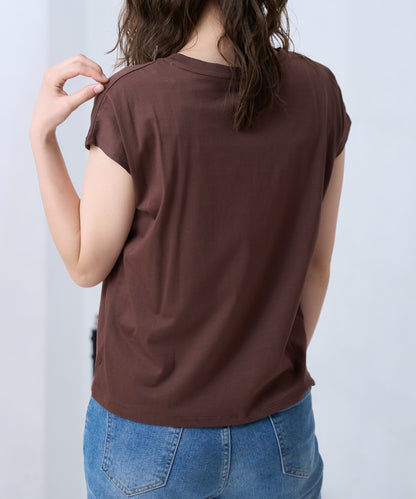 スクエアロゴ フレンチスリーブTシャツ/サイロ コットンTシャツ