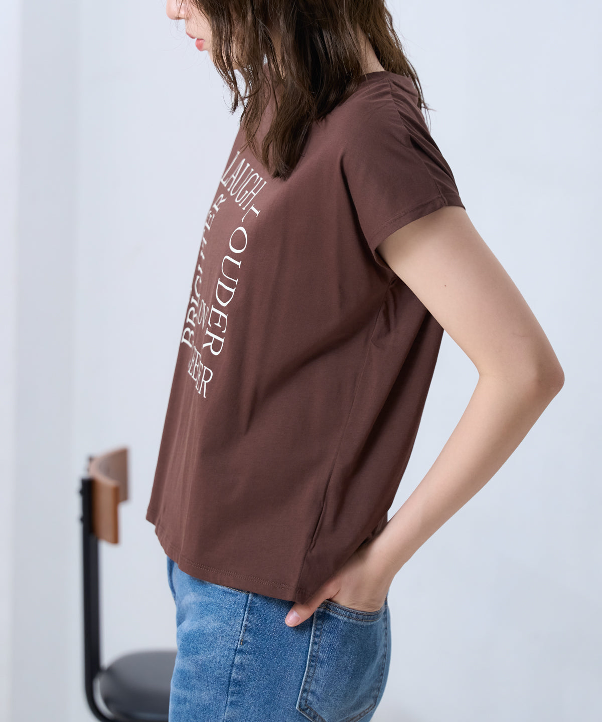 スクエアロゴ フレンチスリーブTシャツ/サイロ コットンTシャツ
