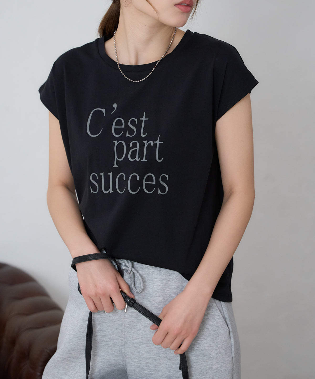 フロントロゴ フレンチスリーブTシャツ/サイロ コットンTシャツ