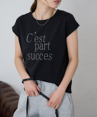 フロントロゴ フレンチスリーブTシャツ/サイロ コットンTシャツ