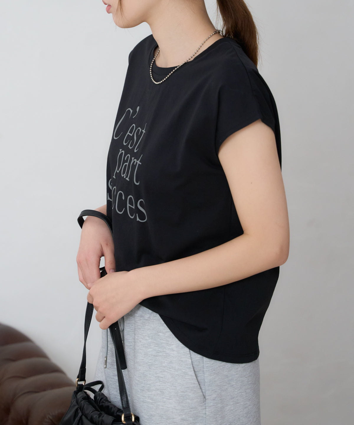 フロントロゴ フレンチスリーブTシャツ/サイロ コットンTシャツ
