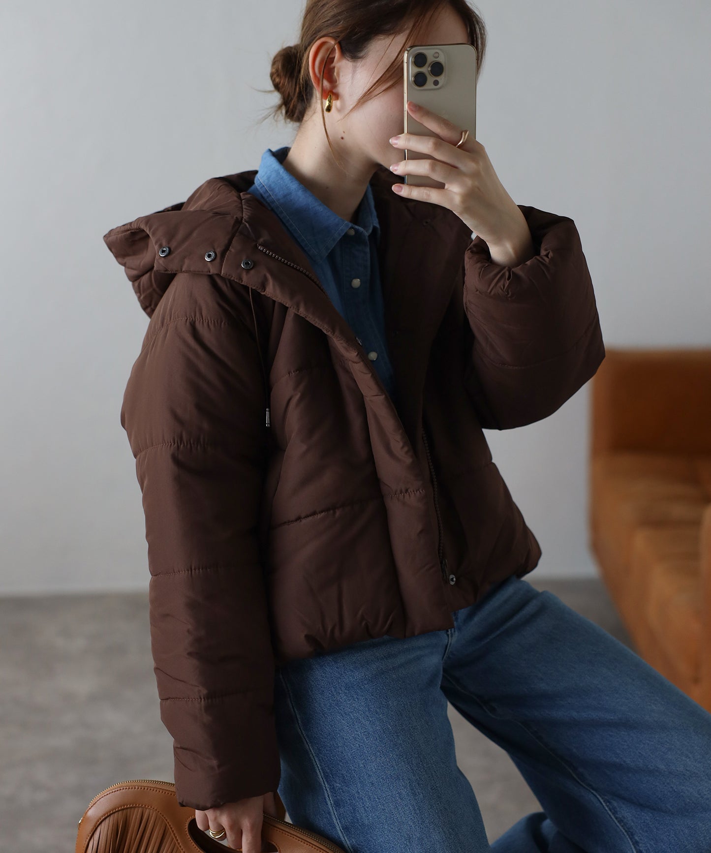 中綿ショートブルゾン