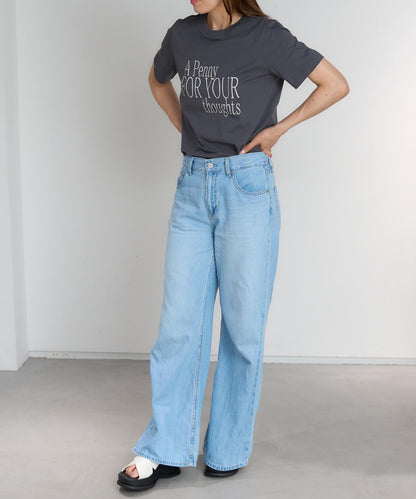 'THOUGHTS' ロゴ 半袖サイロTシャツ/コットンTシャツ