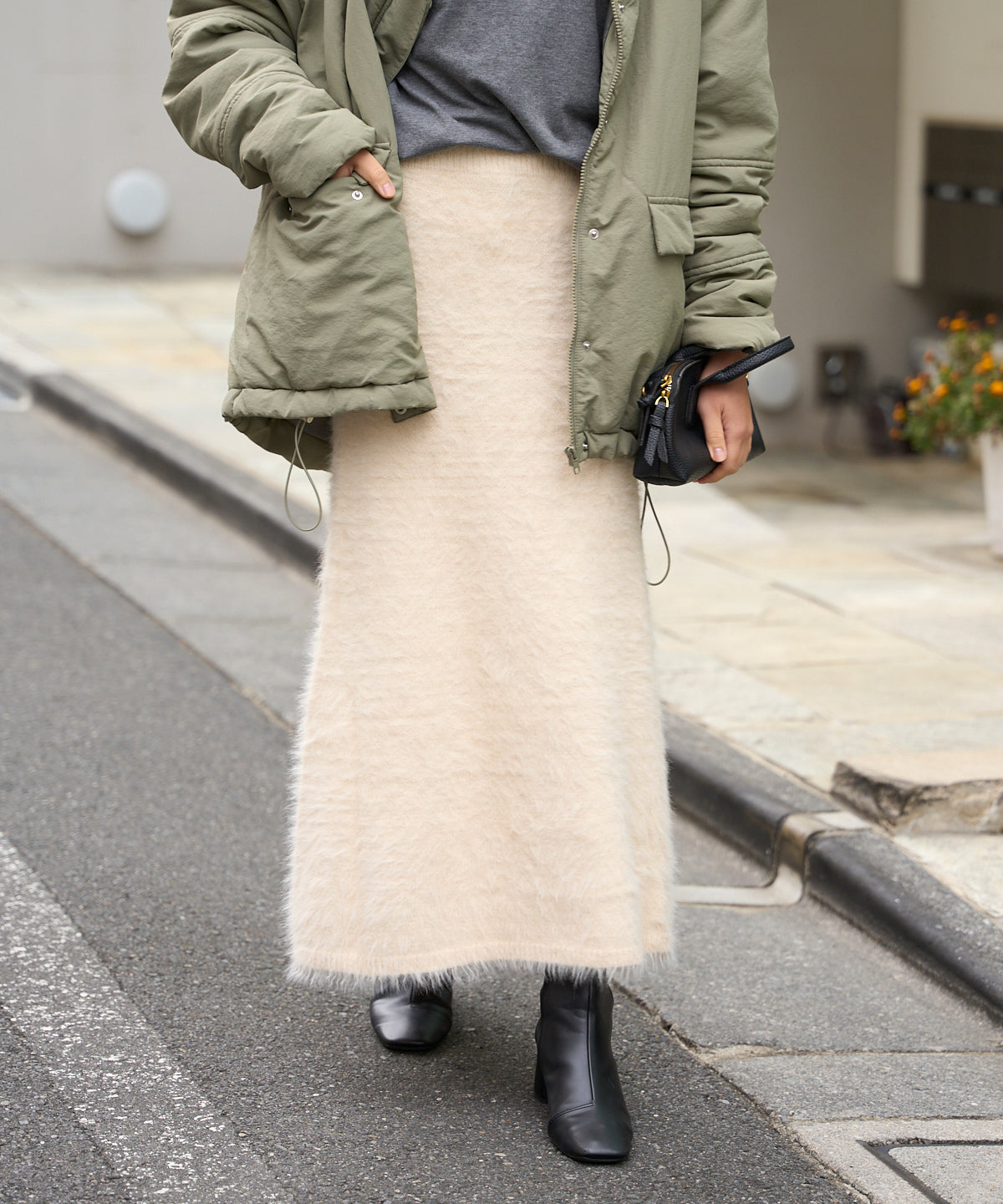 【セットアップ対応】シャギーニットスカート