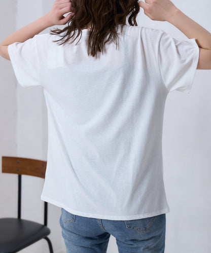 箔プリント半袖Tシャツ