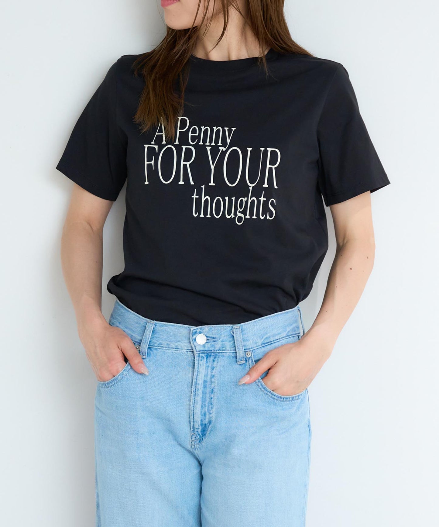 'THOUGHTS' ロゴ 半袖サイロTシャツ/コットンTシャツ
