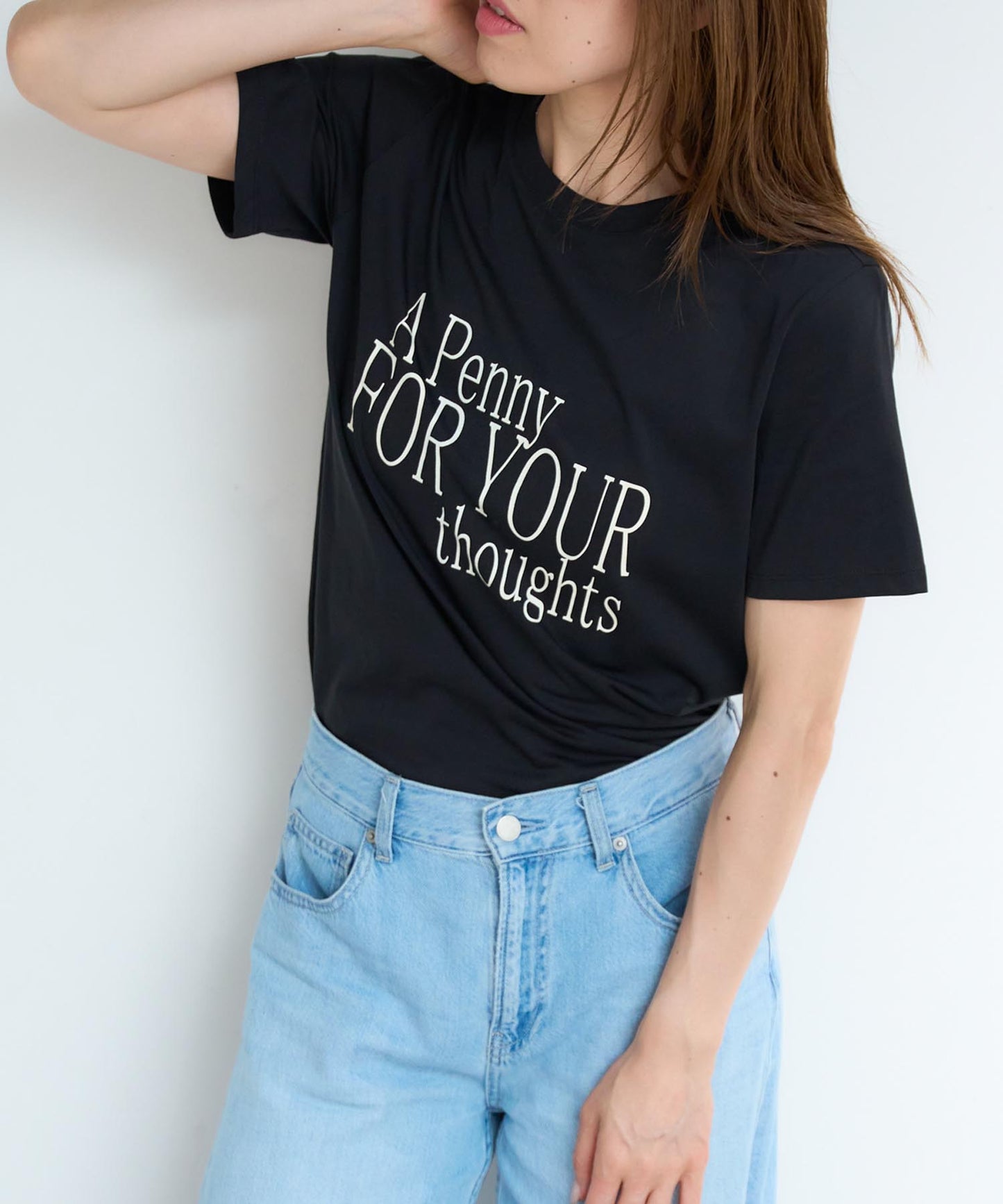 'THOUGHTS' ロゴ 半袖サイロTシャツ/コットンTシャツ