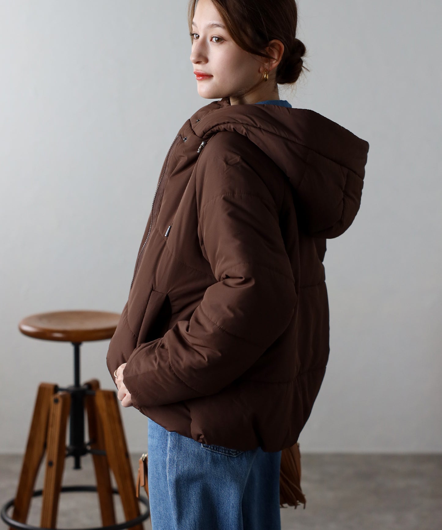 中綿ショートブルゾン