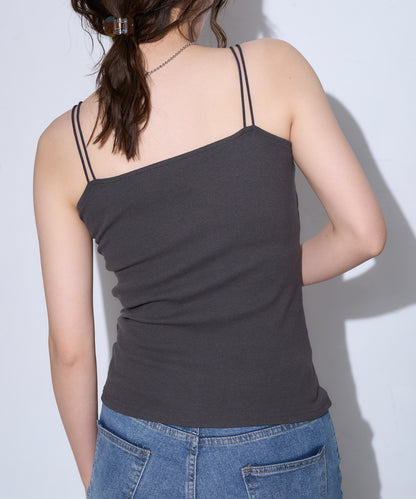 カップ付きダブルストラップキャミソール/ベアトップ