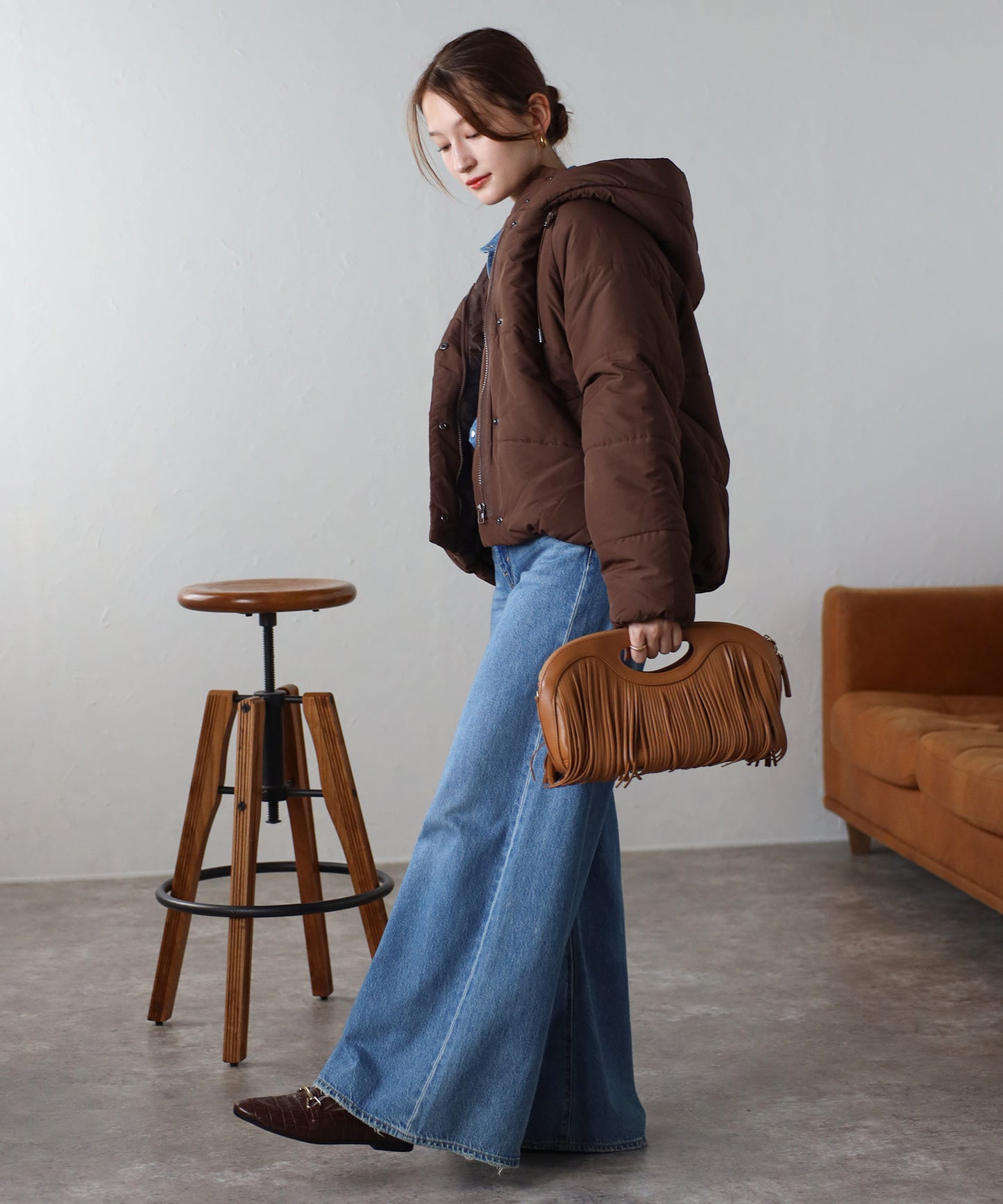 中綿ショートブルゾン