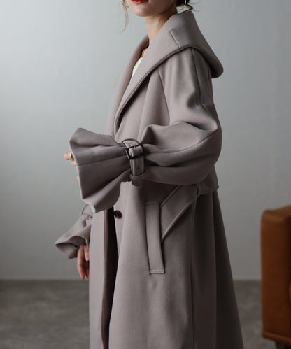 ボリュームタックスリーブコート