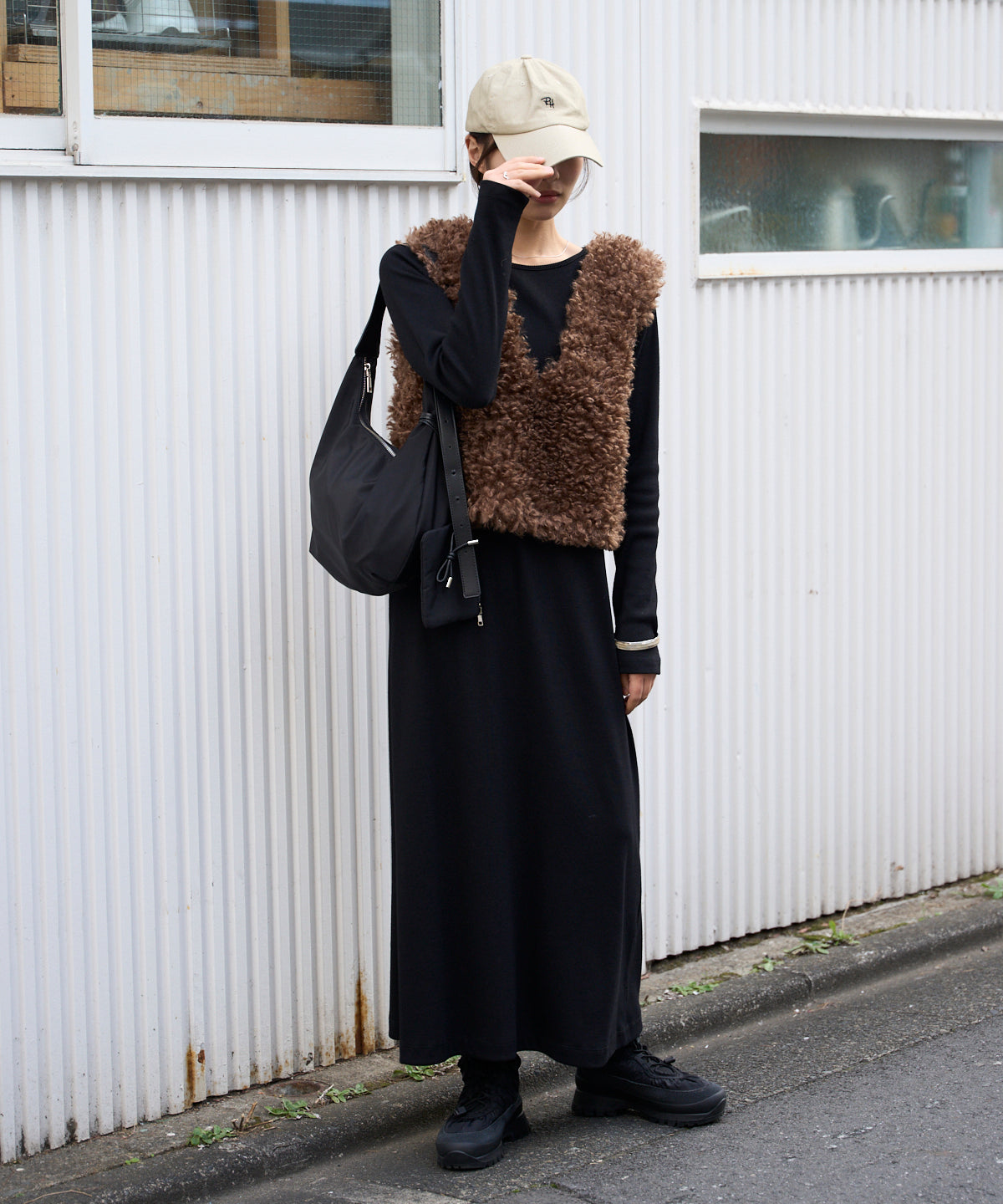 前後2way プードルボアベスト