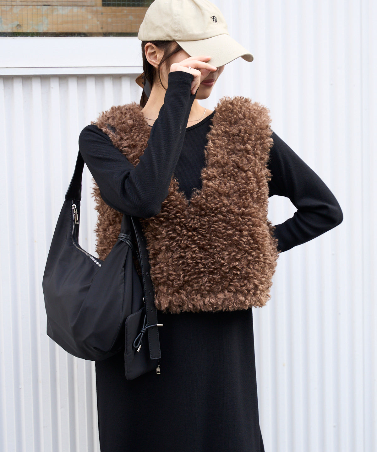 前後2way プードルボアベスト