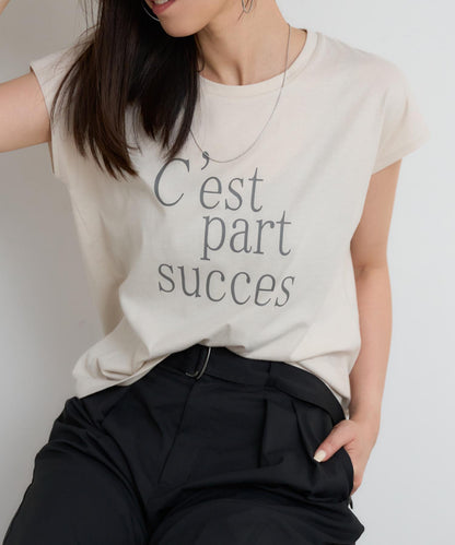 フロントロゴ フレンチスリーブTシャツ/サイロ コットンTシャツ