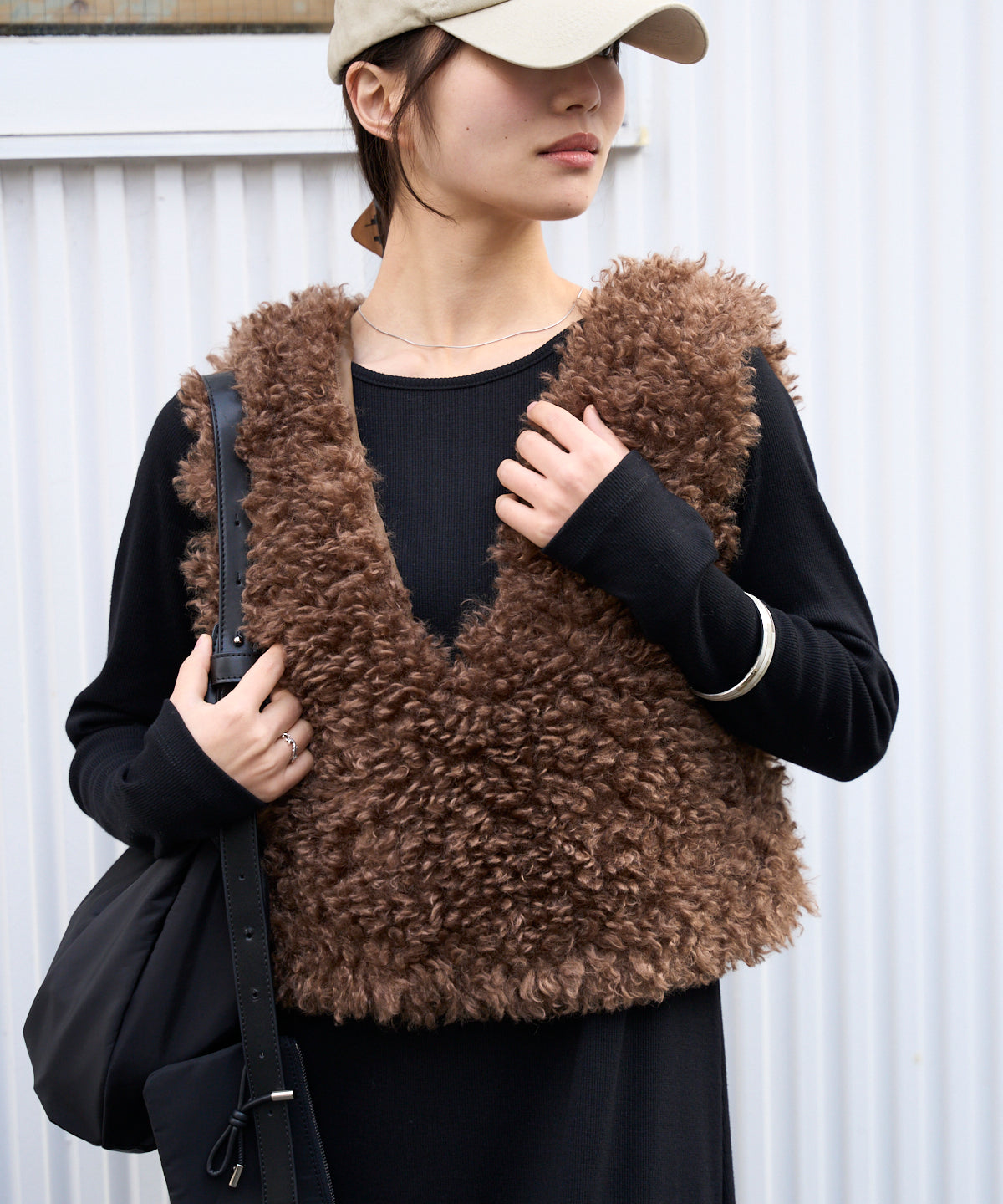 前後2way プードルボアベスト