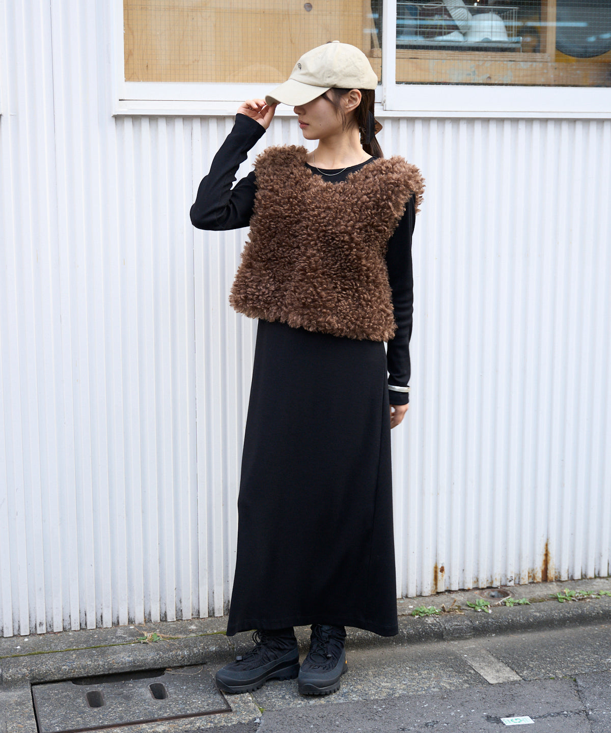 前後2way プードルボアベスト