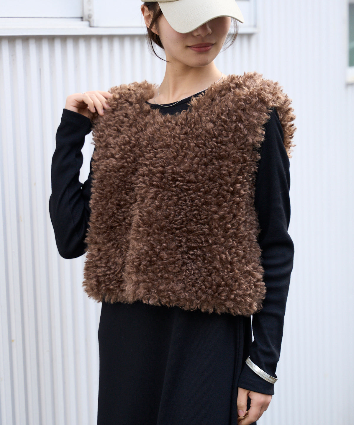 前後2way プードルボアベスト