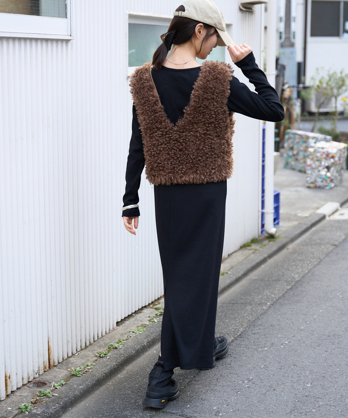 前後2way プードルボアベスト