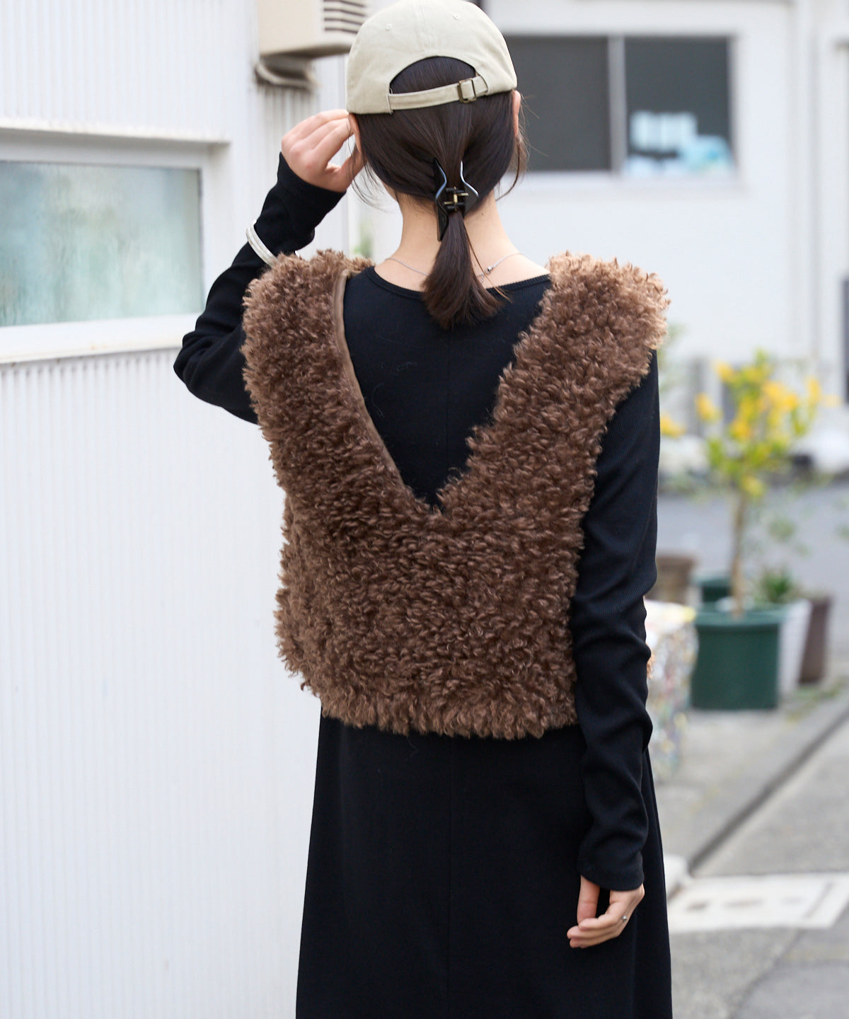 前後2way プードルボアベスト