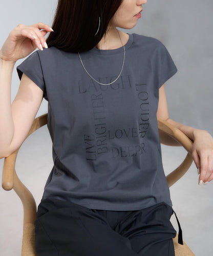 スクエアロゴ フレンチスリーブTシャツ/サイロ コットンTシャツ