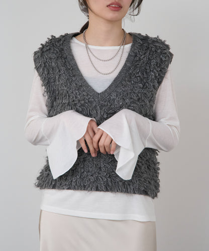 ループヤーンニットベスト