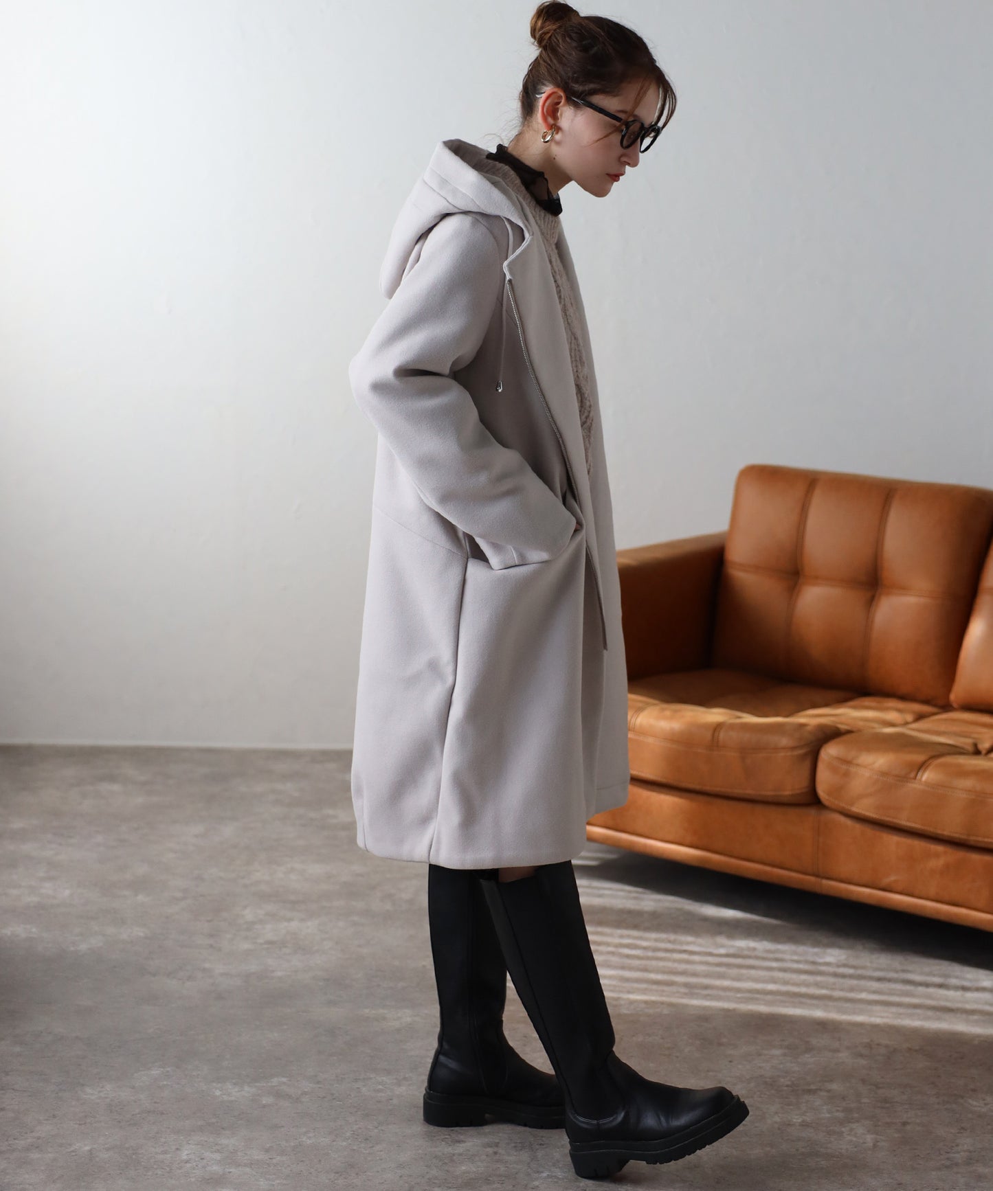 フード付ジップコート