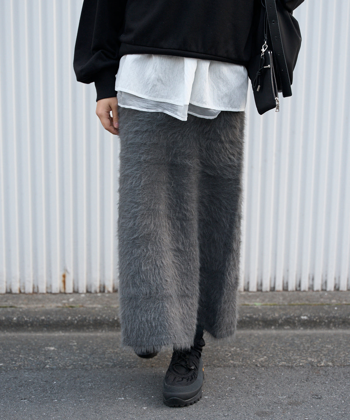 【セットアップ対応】シャギーニットスカート