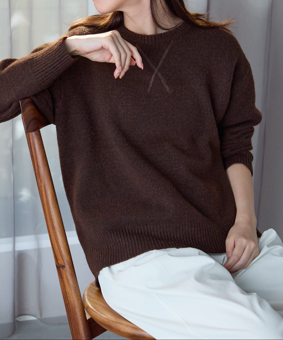 ウール混 オーバーサイズニット