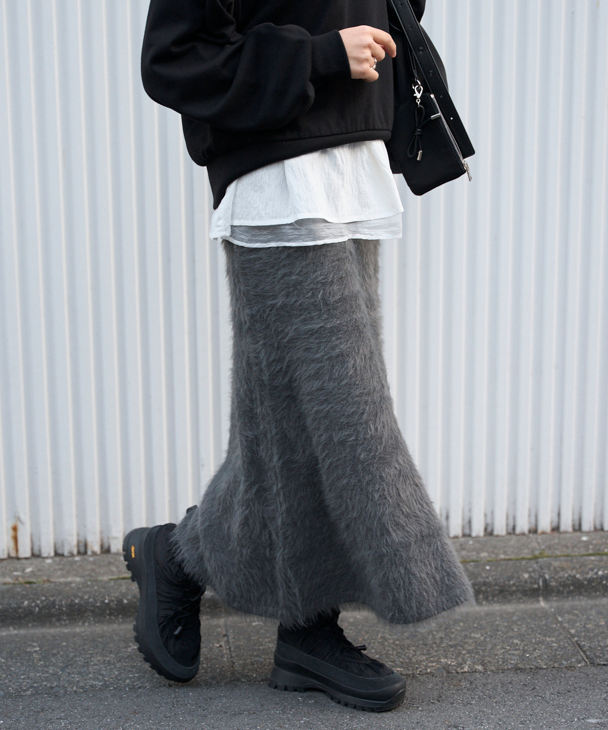 【セットアップ対応】シャギーニットスカート