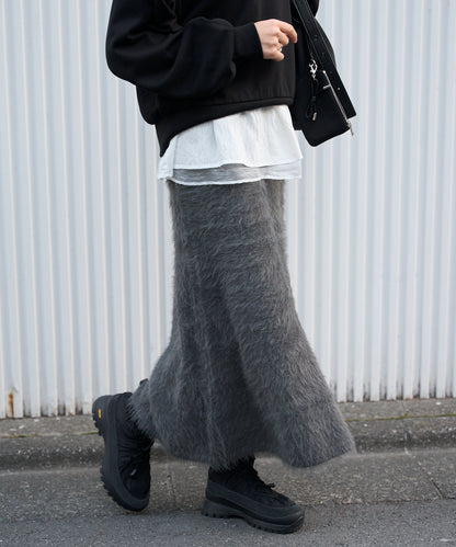 【セットアップ対応】シャギーニットスカート