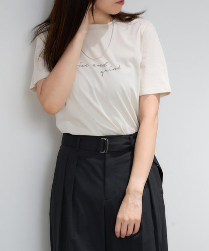 手描き風ロゴ 半袖サイロTシャツ/コットンTシャツ