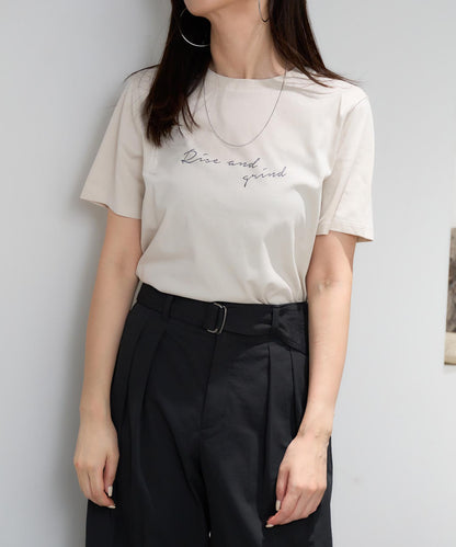 手描き風ロゴ 半袖サイロTシャツ/コットンTシャツ