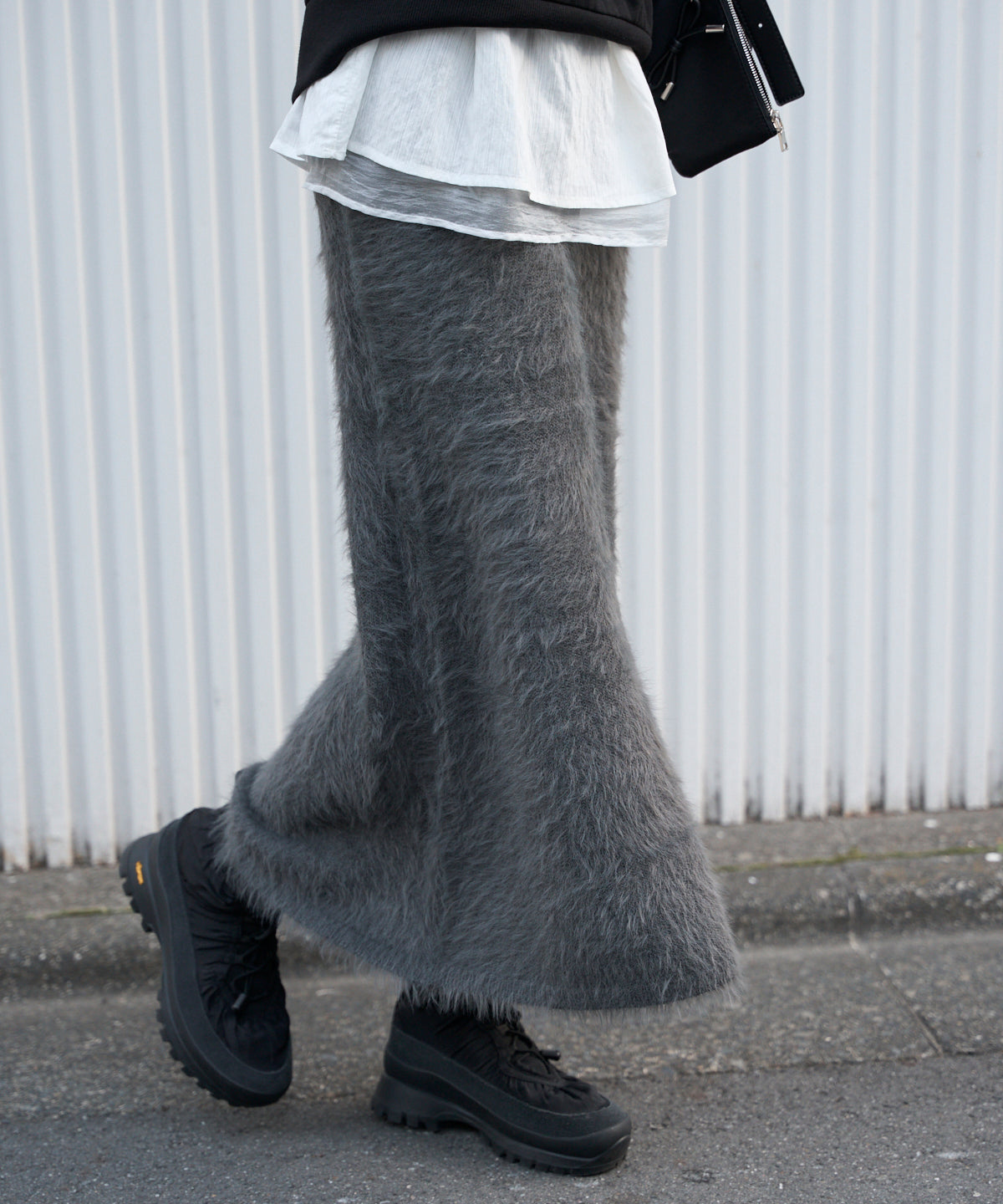 【セットアップ対応】シャギーニットスカート